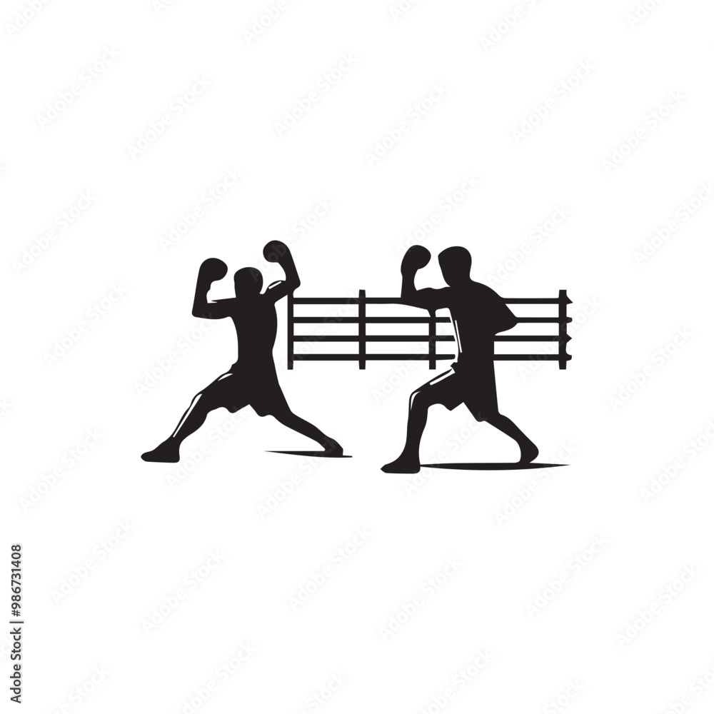 Creative Set Of Illustration Boxing Logo Design Creative Set Of Illustration Boxing Logo Design