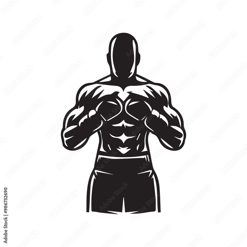 Fototapeta premium Creative Set Of Illustration Boxing Logo Design