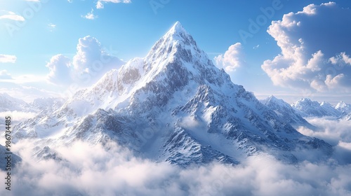 Majestic K2 mountain peak against a clear blue sky