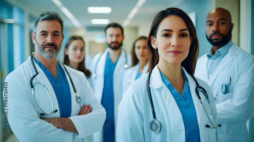 Diverse Medical Team in Hospital Environment Diverse Medical Team in Hospital Environment