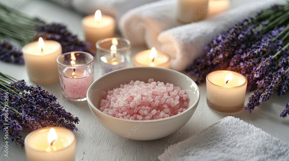 Spa beauty massage health wellness background. Spa Thai therapy treatment aromatherapy for body woman with lavender flower nature candle for relax and summer time. Lifestyle Health Spa beauty massage health wellness background. Spa Thai therapy treatment aromatherapy for body woman with lavender flower nature candle for relax and summer time. Lifestyle Health