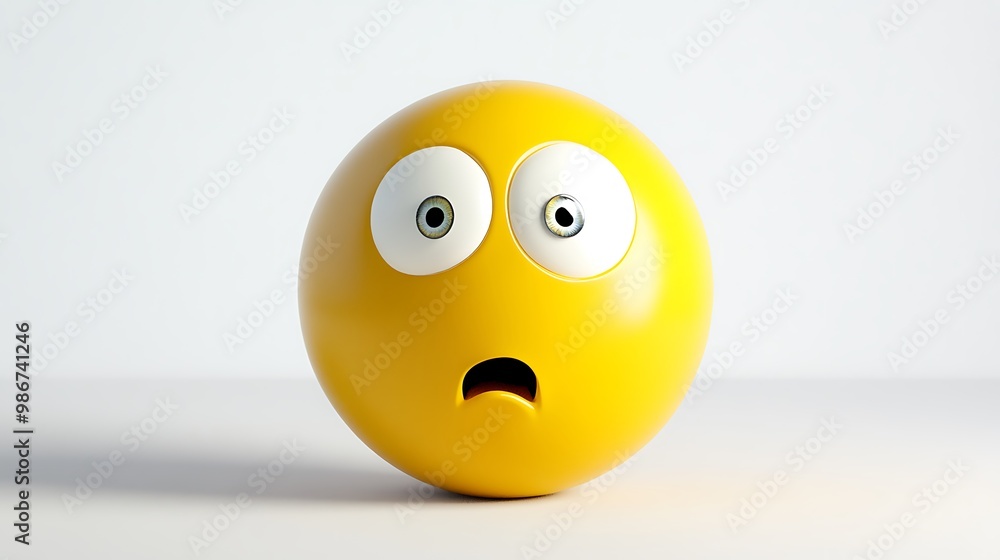 Surprised Yellow Face with Wide Eyes Surprised Yellow Face with Wide Eyes
