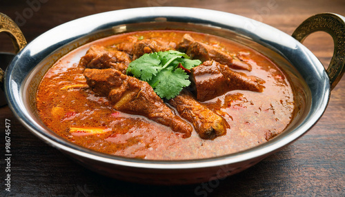 Delicious Indian Curry in a Silver Serving Dish