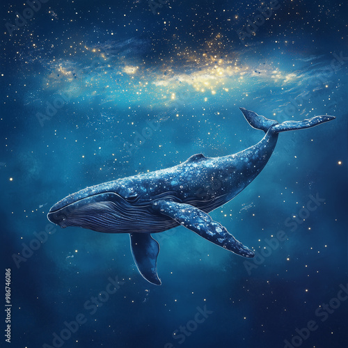 Whale in the night photo