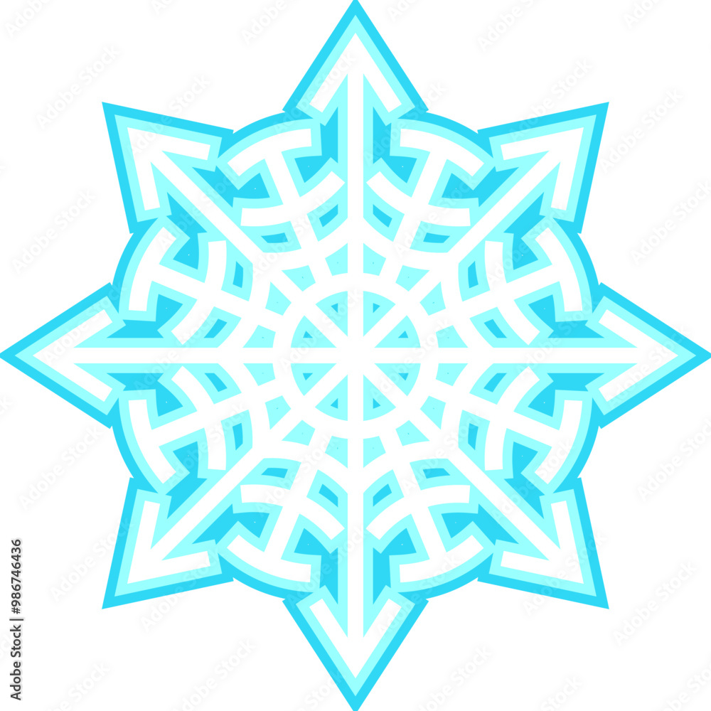 Snowflake vector icon isolated on a white background Snowflake vector icon isolated on a white background