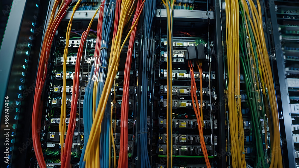 High-Tech Technology Center Equipped with Advanced Fiber Optic Patch Cores for Fast, Reliable Data Transmission and Network Connectivity in a Modern IT Infrastructure High-Tech Technology Center Equipped with Advanced Fiber Optic Patch Cores for Fast, Reliable Data Transmission and Network Connectivity in a Modern IT Infrastructure