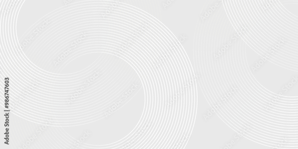 Abstract white glowing geometric lines on gray background. Modern shiny blue circle lines pattern. Futuristic technology concept. Abstract white glowing geometric lines on gray background. Modern shiny blue circle lines pattern. Futuristic technology concept.