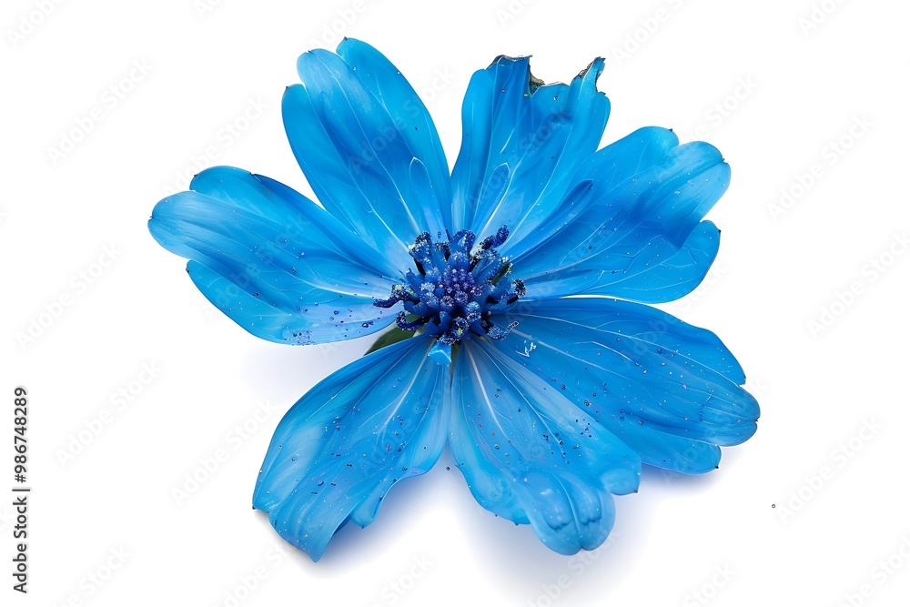 Fototapeta premium Bluebottle Flower isolated on white background.
