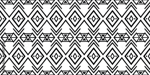 Seamless pattern, ethnic background, hand drawing, vector design	
