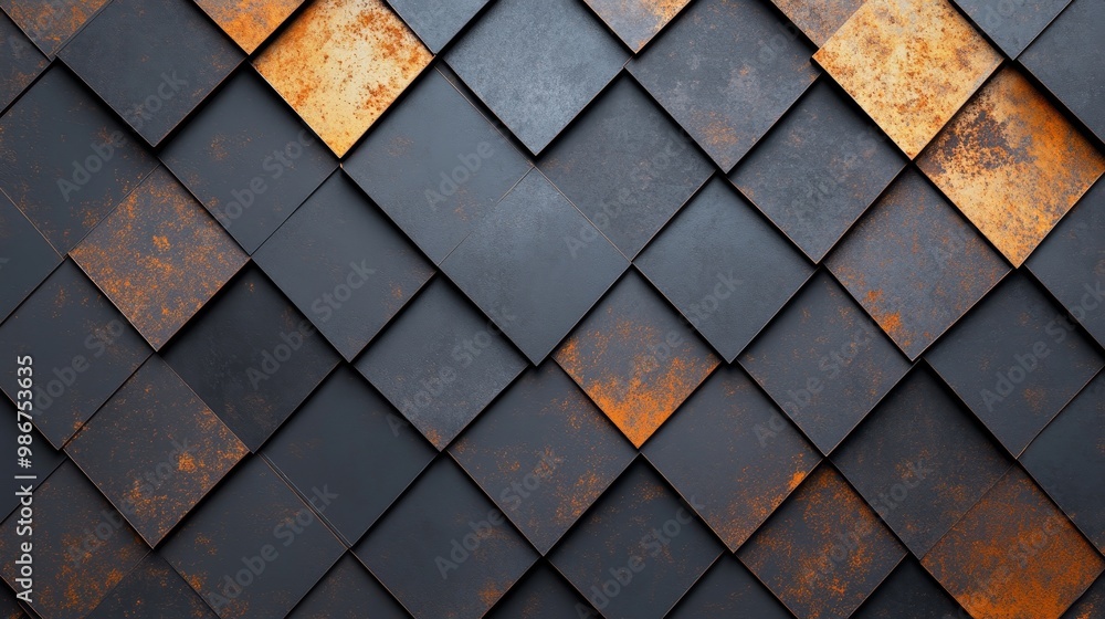 Textured Metal Surface with Rust Patterns and Angles Textured Metal Surface with Rust Patterns and Angles