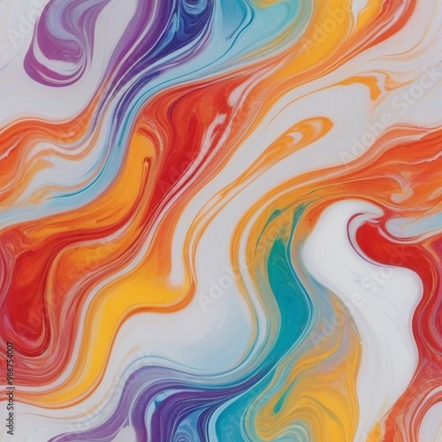 Vibrant marble texture with rainbow gradient and swirling translucent veins.