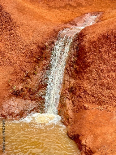 Waterfall in Waimea Canyon State Park, Kauai, Hawaii photo