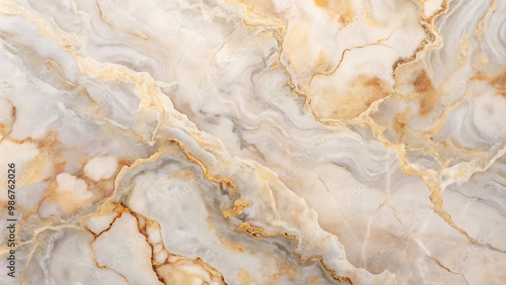 Fototapeta premium White and Gold Marble Texture.