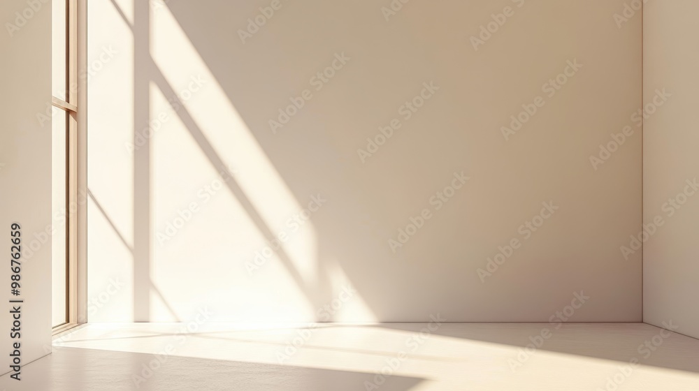 A minimalist interior space with natural light and shadows creating a serene atmosphere, ideal for modern design inspiration. A minimalist interior space with natural light and shadows creating a serene atmosphere, ideal for modern design inspiration.