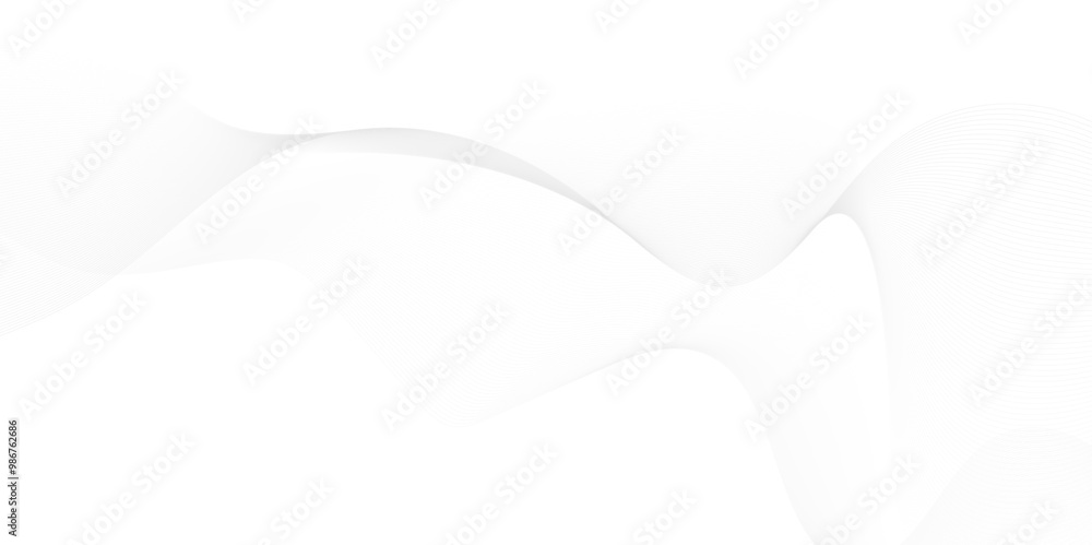 Dynamic sound wave. Design element. Abstract white smooth wave on a white background. Dynamic sound wave. Design element. Abstract white smooth wave on a white background.