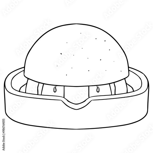 lemon squeezer illustration hand drawn outline vector