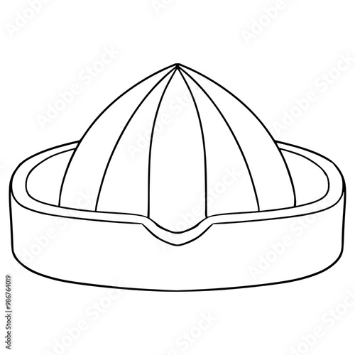 lemon squeezer illustration hand drawn outline vector
