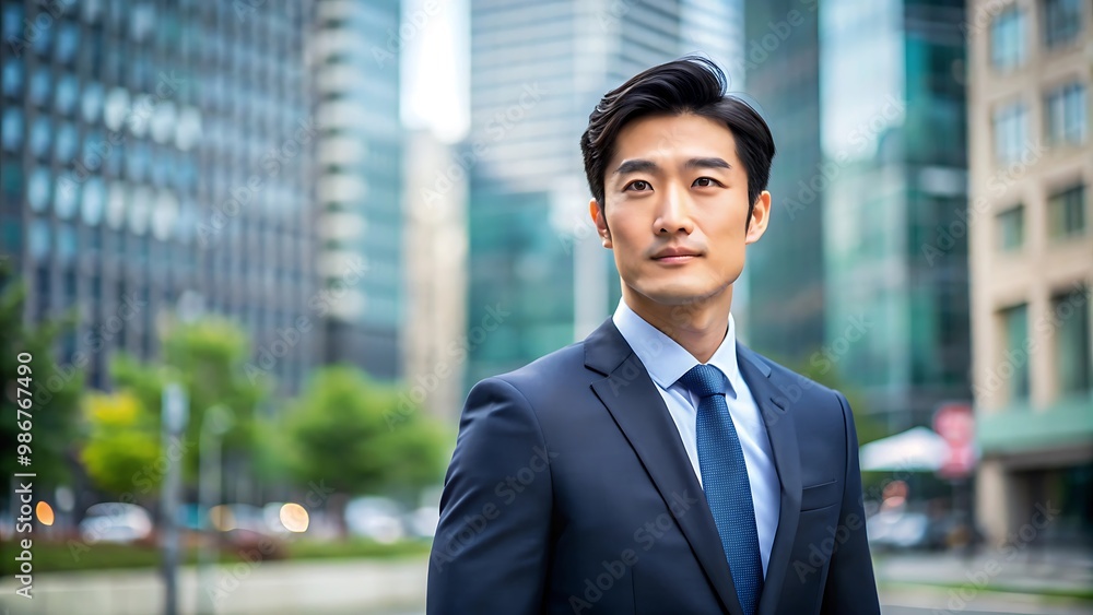 Confident businessman in a modern urban setting Confident businessman in a modern urban setting