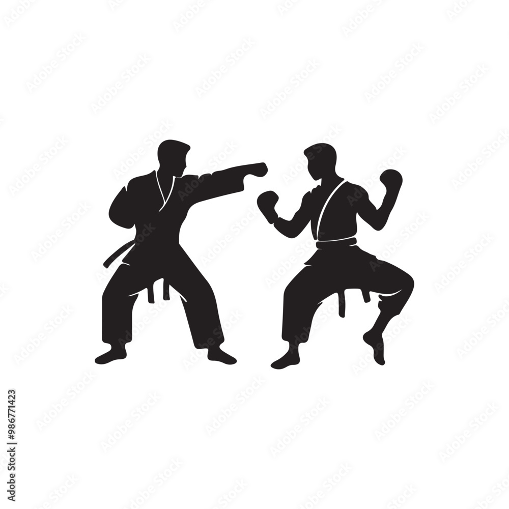 Creative Set Of Illustration Boxing Logo Design Creative Set Of Illustration Boxing Logo Design