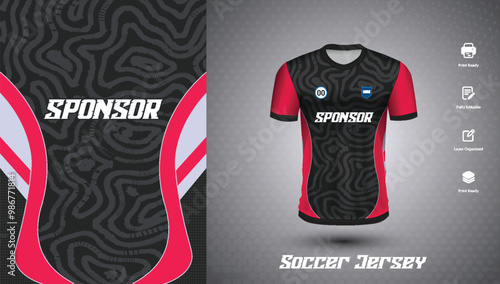 Soccer jersey design for sublimation or sports t-shirt design for cricket
