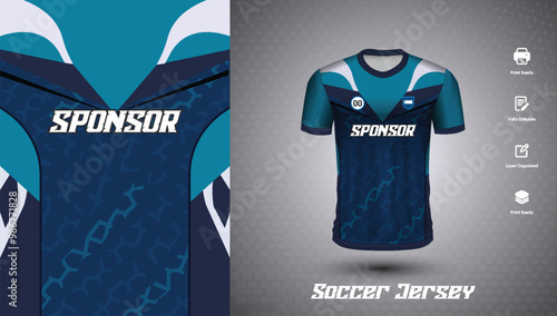 Soccer jersey design for sublimation or sports t-shirt design for cricket
