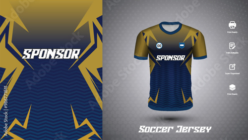 Soccer jersey design for sublimation or sports t-shirt design for cricket
