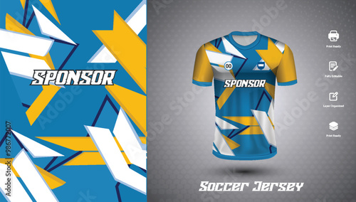 Soccer jersey design for sublimation or sports t-shirt design for cricket
