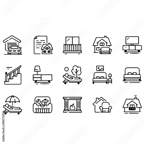 Home Furniture Icon Set