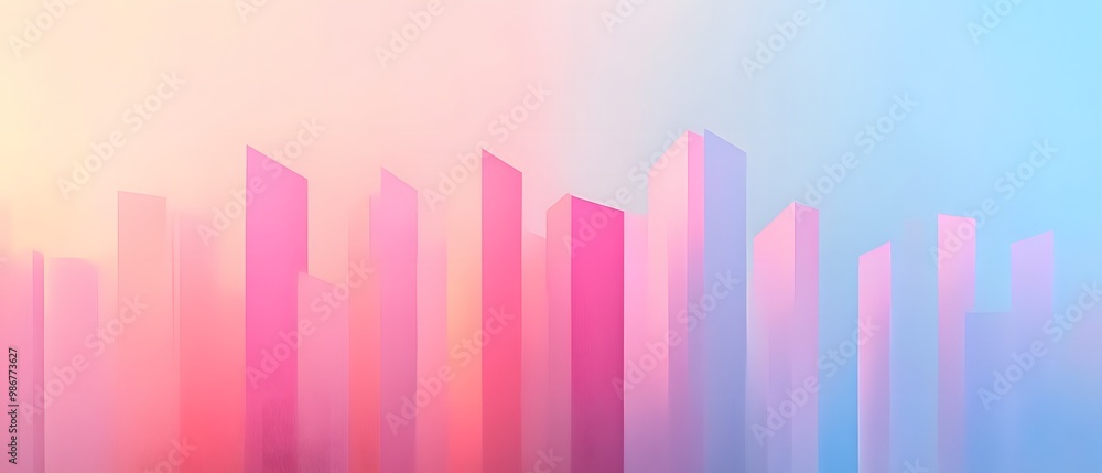 Abstract Pastel Cityscape with Gradient Colors Abstract Pastel Cityscape with Gradient Colors