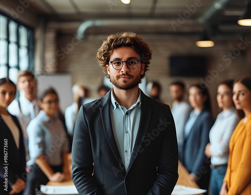 In a vibrant illustration, a dedicated team is shown collaboratively engaged in their work, radiating determination and focus. Each member showcases their unique skills, contributing to a shared goal 