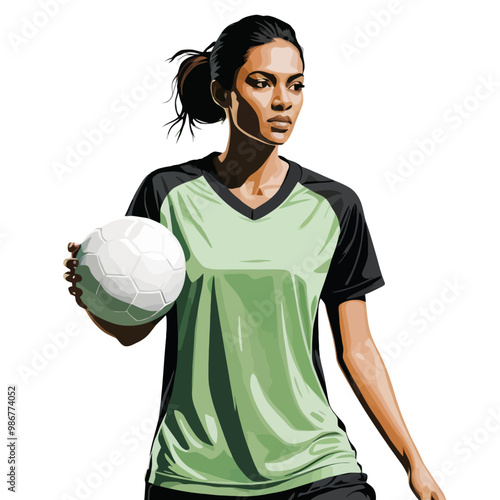 Athlete woman. PNG and Vector