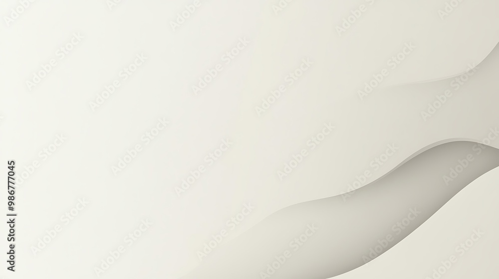 Fototapeta premium Abstract white background with curved lines and shadows, suitable for minimalist design projects.