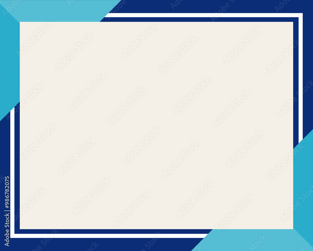 Blank background with blue frame for any text Blank background with blue frame for any text