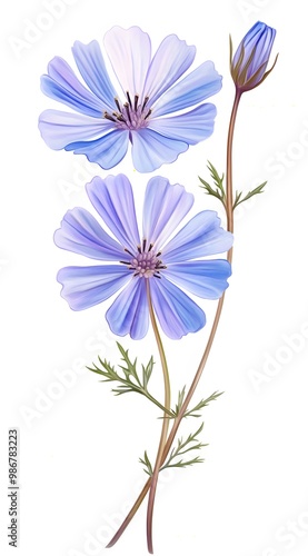 flowers isolated on white background