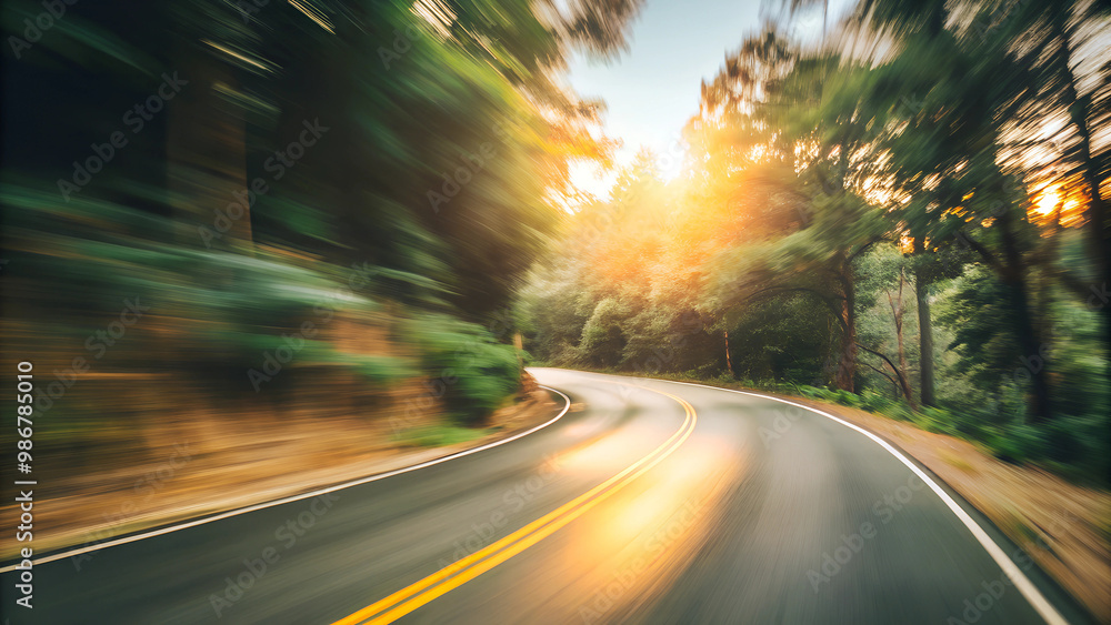 driving through the forest driving through the forest