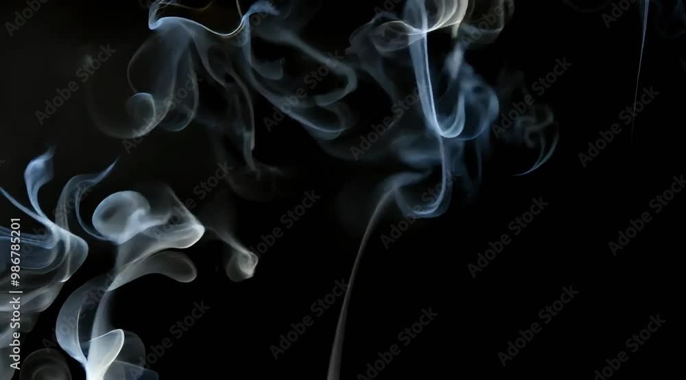 Crystal-clear image of smoke trails, ethereal shapes, dark background Crystal-clear image of smoke trails, ethereal shapes, dark background