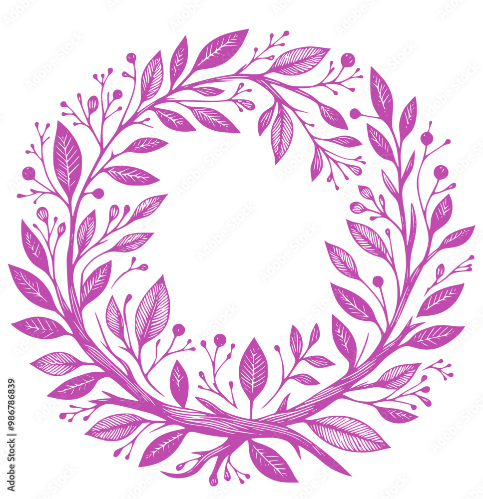 wreath of flowers and leaves wreath of flowers and leaves