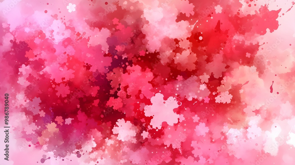 Abstract Red and Pink Watercolor Background Abstract Red and Pink Watercolor Background