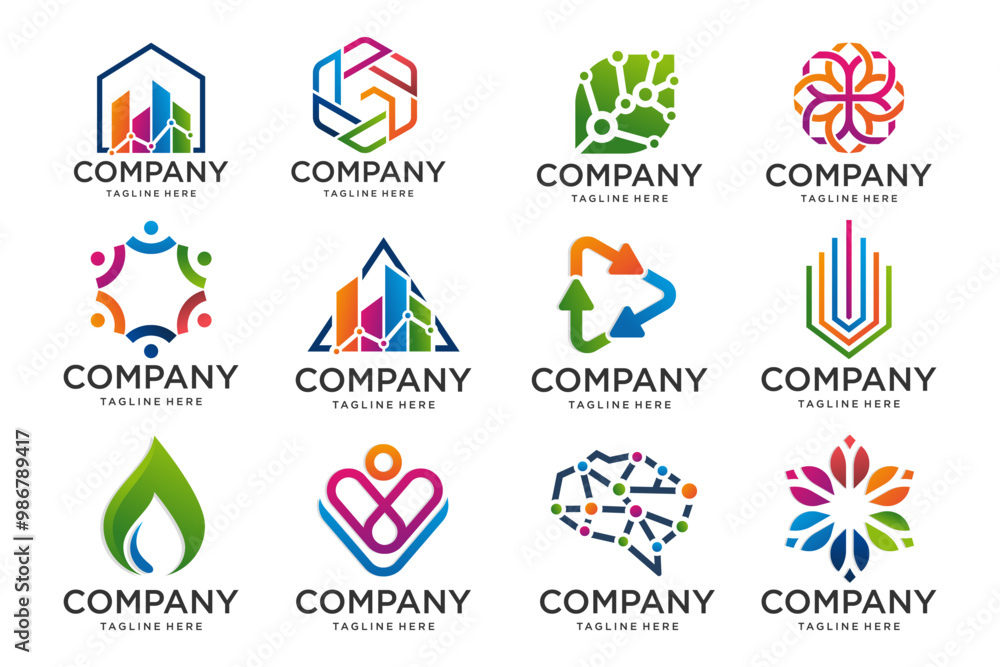 Abstract logos collection. abstract logos. Icon design . Vector illustration Abstract logos collection. abstract logos. Icon design . Vector illustration