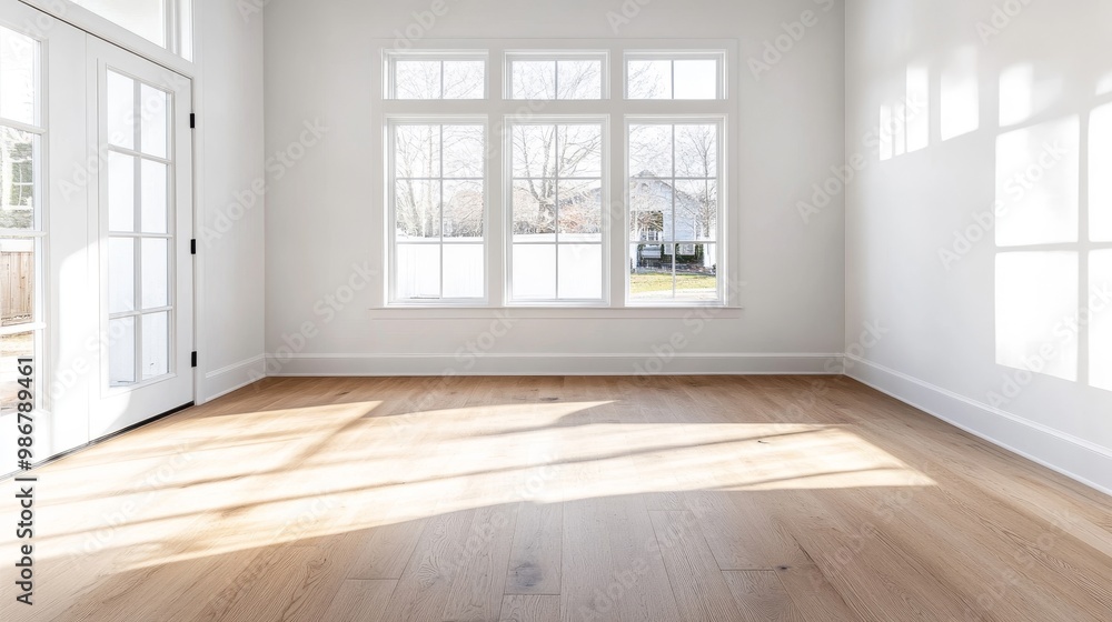 Fototapeta premium Bright and Airy Empty Room with Natural Light