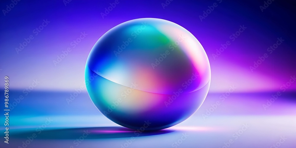 Obraz premium glass sphere on blue