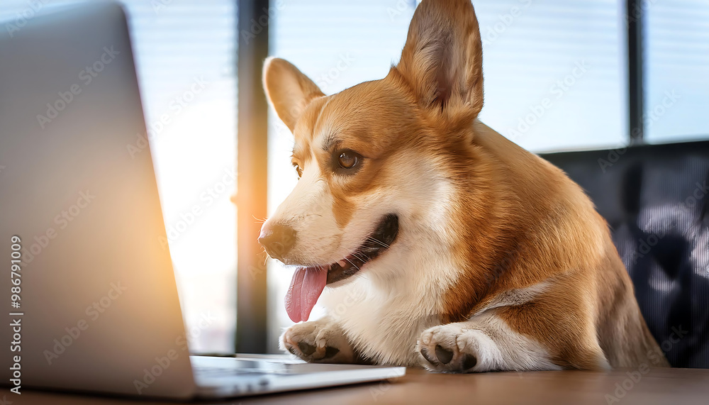 Corgi in the Office: A Playful Work Companion Corgi in the Office: A Playful Work Companion