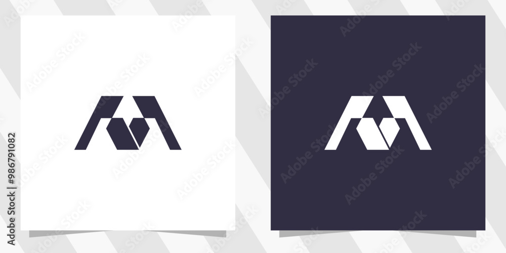 letter m logo design vector