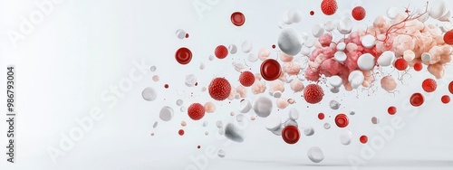 Illustration of the process of human bone marrow transplant