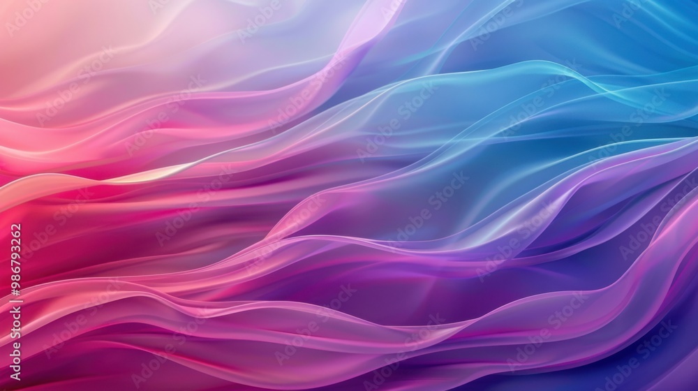Wave lines with color gradient - stock photo Wave lines with color gradient - stock photo