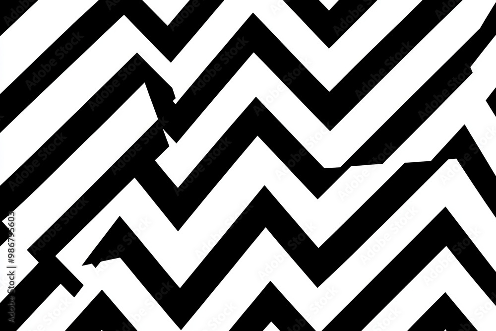 Abstract Chevron Pattern in Black and White Abstract Chevron Pattern in Black and White