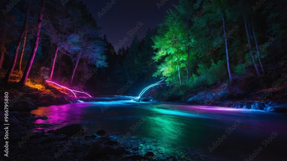 Obraz premium beautiful waterfall in the forest