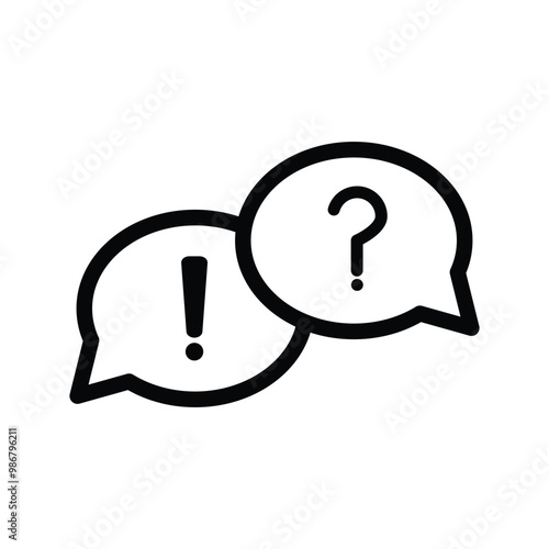Speech bubble with question mark icon. Message box with question sign. FAQ symbol concept question and answer icons set. Vector illustration