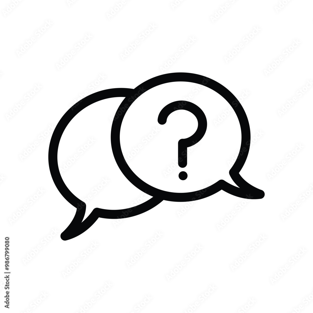Question in speech bubble icon vector for web, computer and mobile app. Question in speech bubble icon vector for web, computer and mobile app.