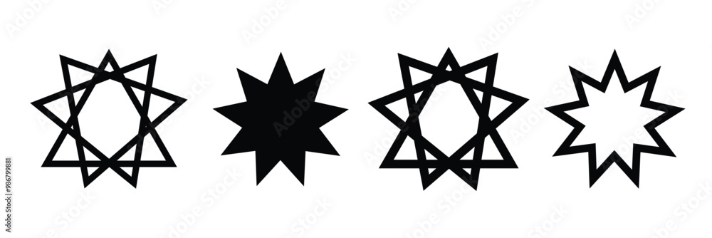 baha'i bahai. bahaism. Bahai star Religious symbol sign icon symbol ui and ux design, glyphs and stroke line icon. baha'i bahai. bahaism. Bahai star Religious symbol sign icon symbol ui and ux design, glyphs and stroke line icon.